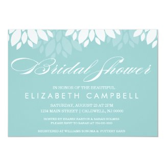 Flora Bridal Shower Invites | Wedding 5" X 7" Invitation Card