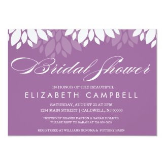 Flora Bridal Shower Invites | Wedding 5" X 7" Invitation Card