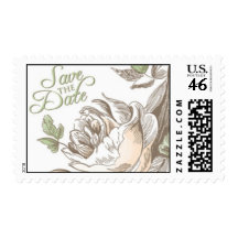 Flora Charm Save the Date by Ceci New York Postage Stamps