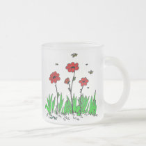Flora in Grass Frosted Mug mugs