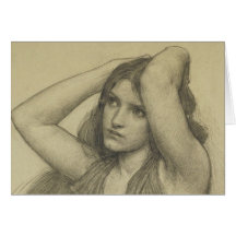 Flora with Long Hair Greeting Cards