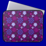 floral27-purple FLORAL FLOWERS PURPLE PINK PATTERN laptop sleeves