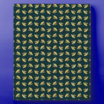 FLORAL56 NAVY CREAM GREEN FLORAL FLOWER PATTERN TE plaques