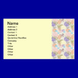 FLORAL63 FLOWER PATTERNS MAUVE LIGHT PINK GREEN BL business cards