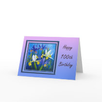 Floral 100th Birthday Congratulations Card