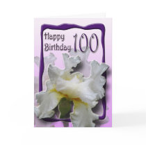 Floral 100th Birthday Congratulations Card