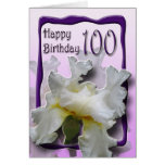 Floral 100th Birthday Congratulations Card