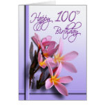 Floral 100th Birthday Congratulations Card