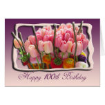 Floral 100th Birthday Congratulations Card