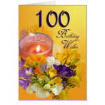 Floral 100th Birthday Wishes Birthday Card