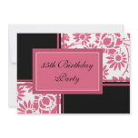 Floral 35th Birthday Party Invitations