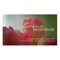 Floral 3 - Pink Tulip Business Card business cards