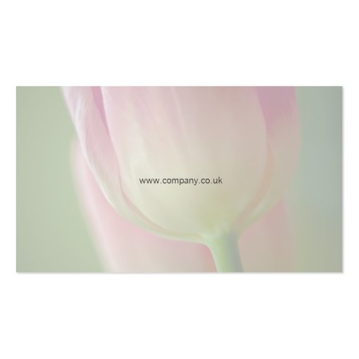 Floral 3 - Pink Tulip Business Card (back side)