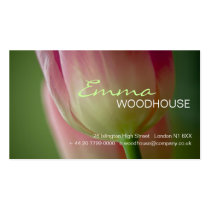 Floral 3 - Pink Tulip Business Card business cards