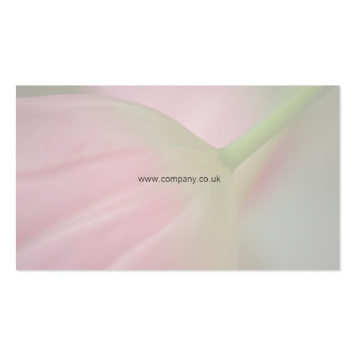 Floral 3 - Pink Tulip Business Card (back side)