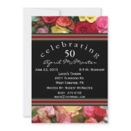 Floral 50th Birthday Party Invitation invitation