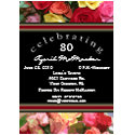 Floral 80th Birthday Party Invitation invitation