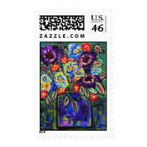 floral abstract 7 postage