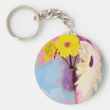 floral abstract key chains