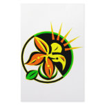 Floral Abstract Paint Customized Stationery