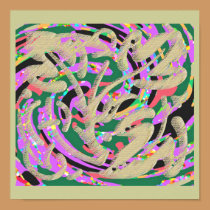 Floral Abstract Print by Perlyyyy Floral Abstract Print