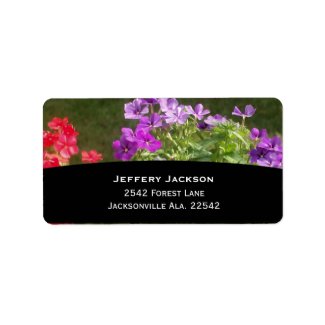 Floral Address Labels label