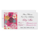 Floral Adoption Announcement photo cards