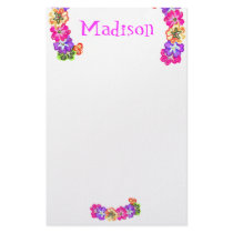 Floral Aloha personalized stationery
