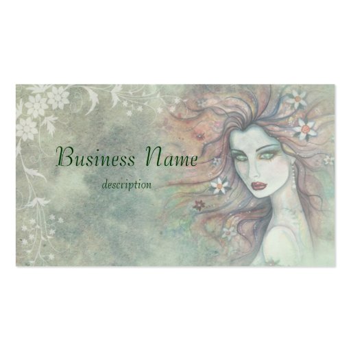 Floral and Feminine Business Cards (front side)