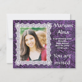 Floral and Lace Graduation invitation