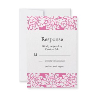 Floral and Modern RSVP zazzle_invitation