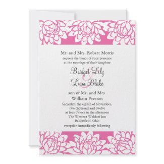 Floral and Modern Wedding Invitation zazzle_invitation