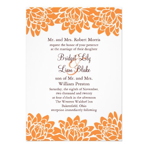 Floral and Modern Wedding Invitation