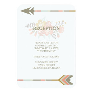 FLORAL ANTLERS | RUSTIC WEDDING RECEPTION INVITE 3.5