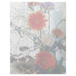 Floral arrangement in glass vase letterhead