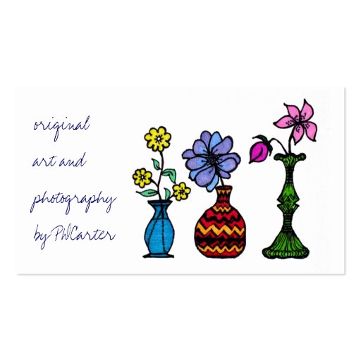 Floral Art Business Card (back side)