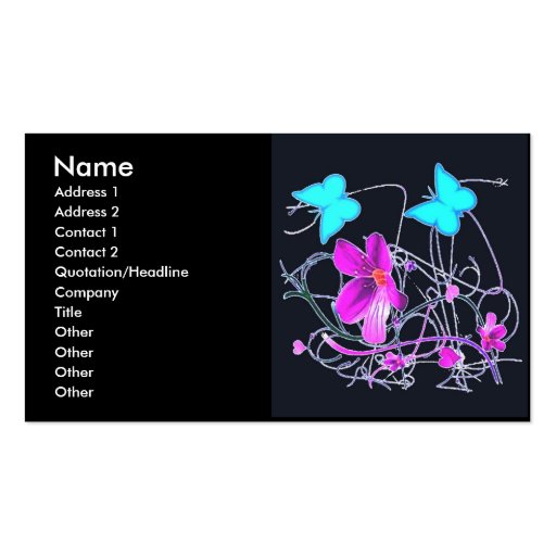 Floral Art Business Cards (front side)