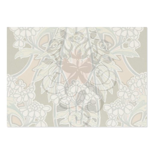 floral art nouveau business cards (back side)