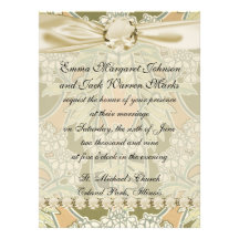 floral art nouveau lovely nature design custom invitation