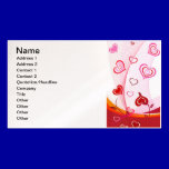 Floral artistic vector design HEARTS business cards