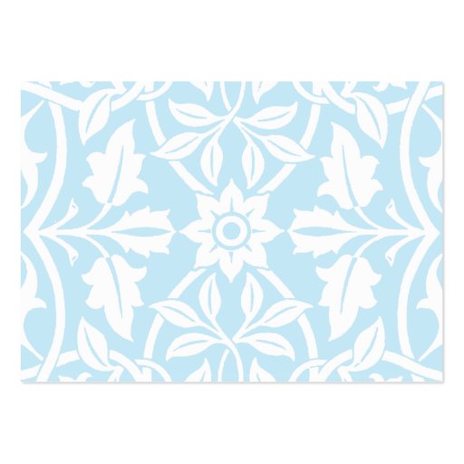 Floral Baby Registry Card - Baby Blue Business Card Template (back side)