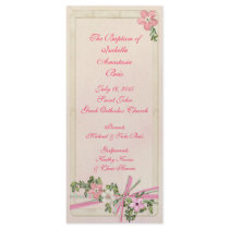 Floral Baptismal program 1/5 Customized Rack Card