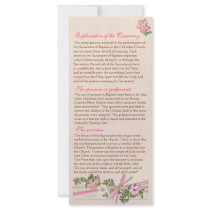 Floral Baptismal Program 2/5 Rack Card Template