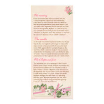 Floral Baptismal Program 3/5 Customized Rack Card