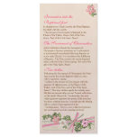 Floral Baptismal Program 4/5 Personalized Rack Card
