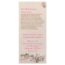 Floral Baptismal Program 5/5 Custom Rack Card