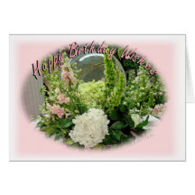 Floral Bday Wishes-customize it Card