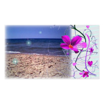 Floral Beach Gift Tag profile cards by elenaind Floral Beach Gift Tag profile cards