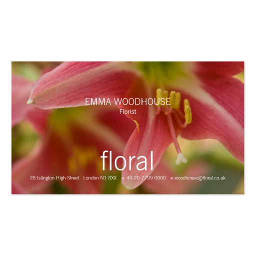 Floral - Belladonna Lily Business Card