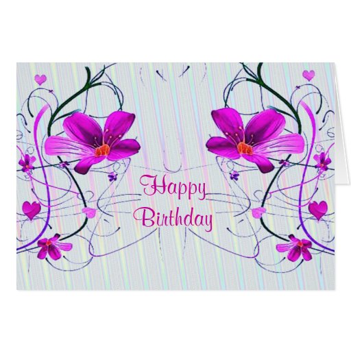 bright and cheerful floral birthday card